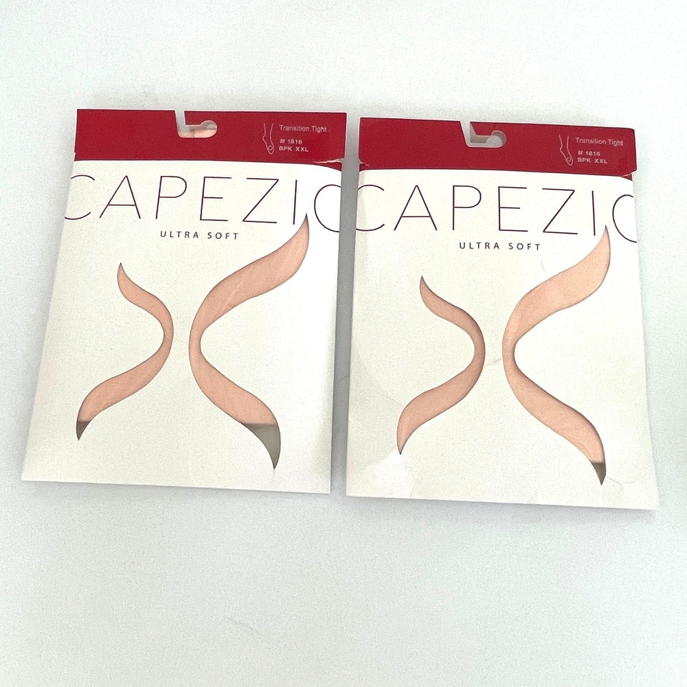 Capezio 1816 Ultra Soft Transition Tights Ballet Pink BPK XXL 2 Pairs New Opaque